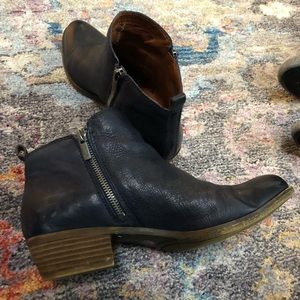 Lucky Brand Navy Ankle Bootie